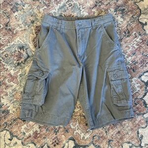 Faded Glory Khaki and Blue Cargo Shorts